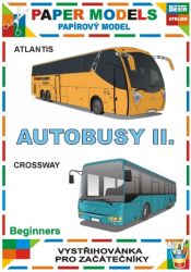 zwei Autobusse: Scania K-114 Ayata Atlantis "RegioJet" und Iveco Crossway "Arriva", einfach